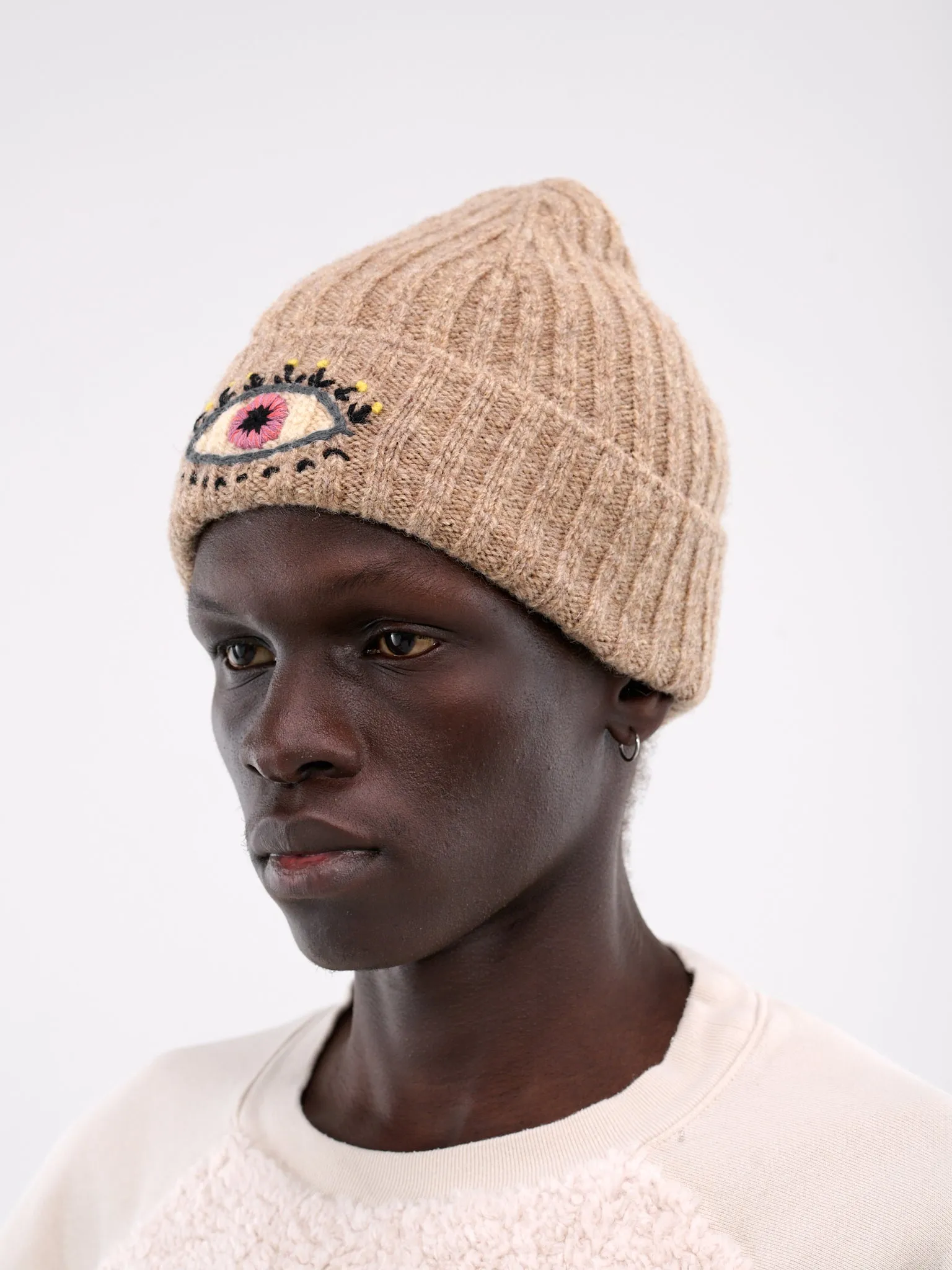 Speakeasy Wool Knit Beanie (K2411XH555-BEIGE)