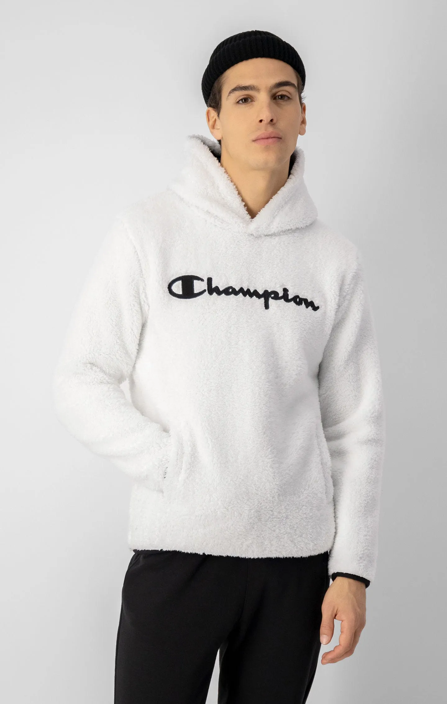 Sport Lifestyle Script Logo Polar Fleece Hoodie