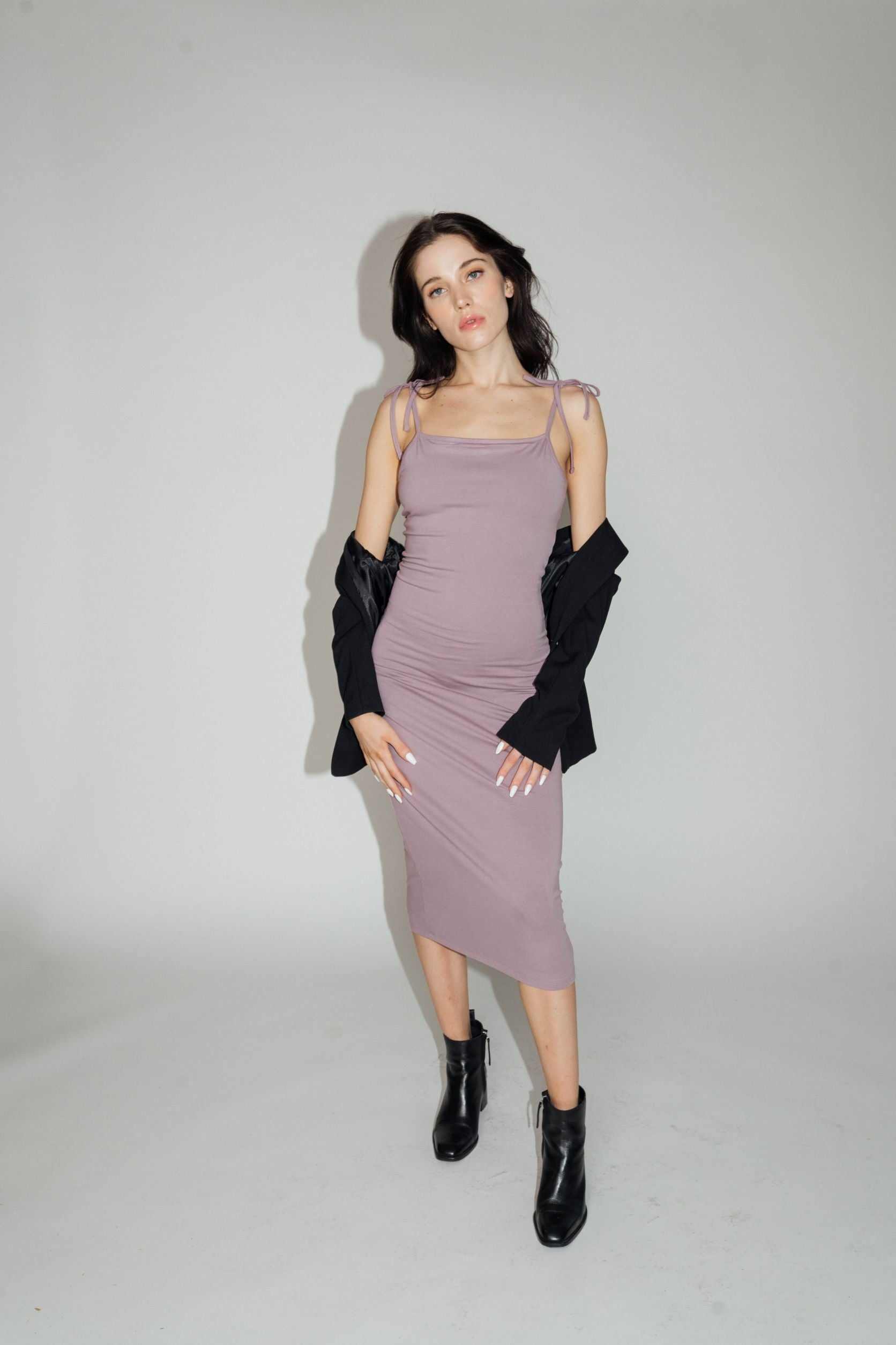 Strappy Midi Dress Elderberry