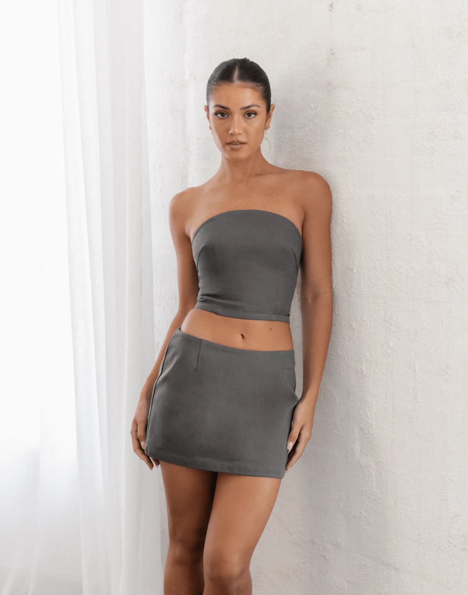 Tarni Mini Skirt (Charcoal)