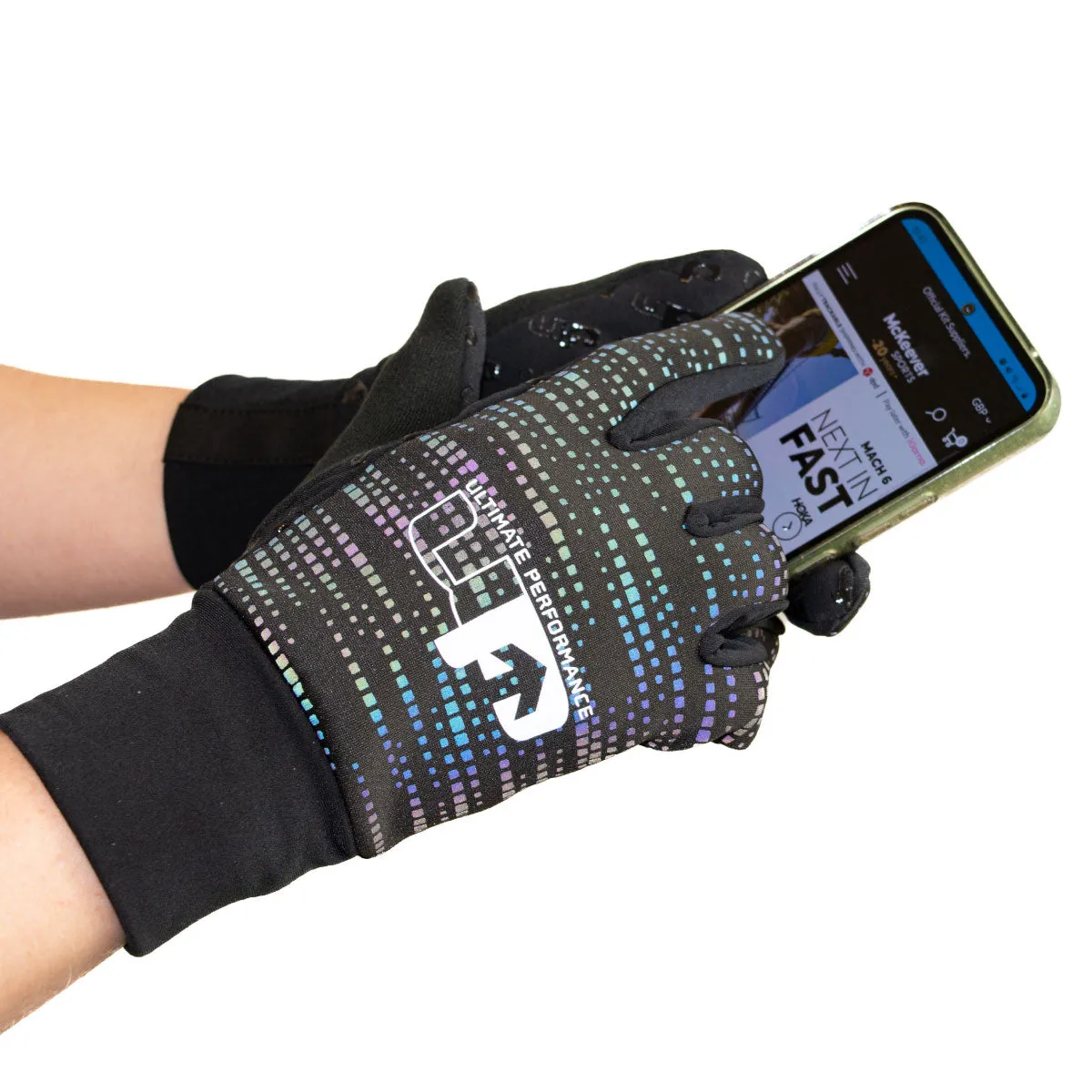 Ultimate Performance Reflective Gloves - Adult - Black/Reflective