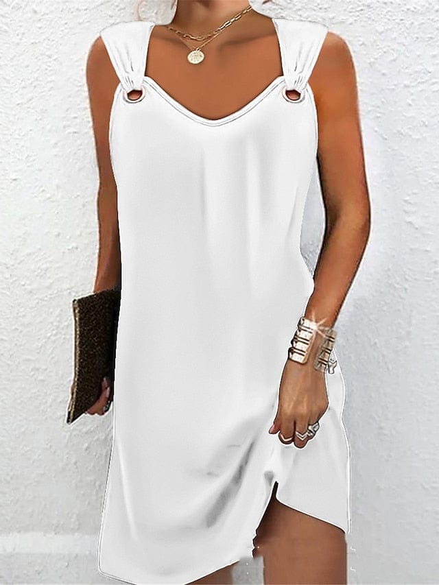 Versatile Ruched Slip Dress for Women's Spring and Summer