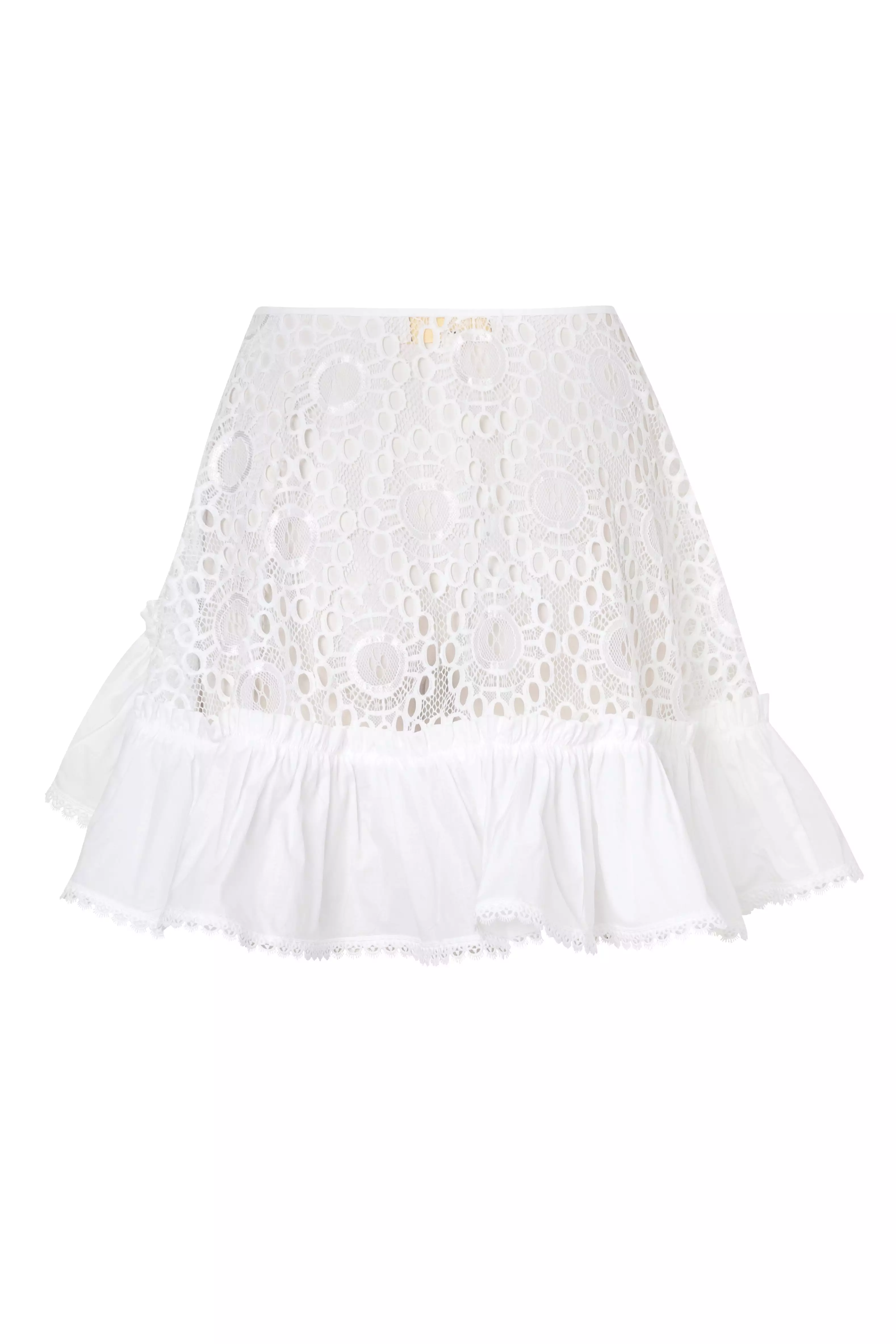 Waimari - Azure Wrap Mini Skirt - White