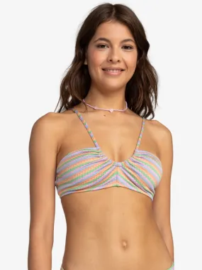 Wavy Stripe - Bralette Bikini Top for Women