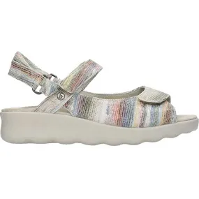 Wolky Pichu Ligned Suede Sandal Multi White 0189043910 (Women's)