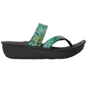 Wolky Tahiti Sandal Green Congo Suede (Women's)