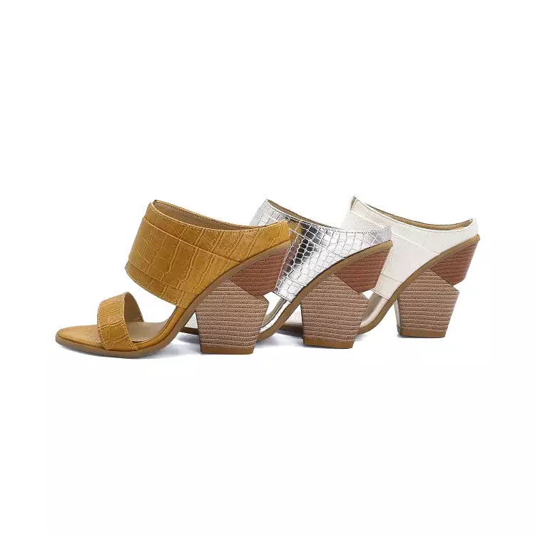 Women's Cone Heel Slides Sandals