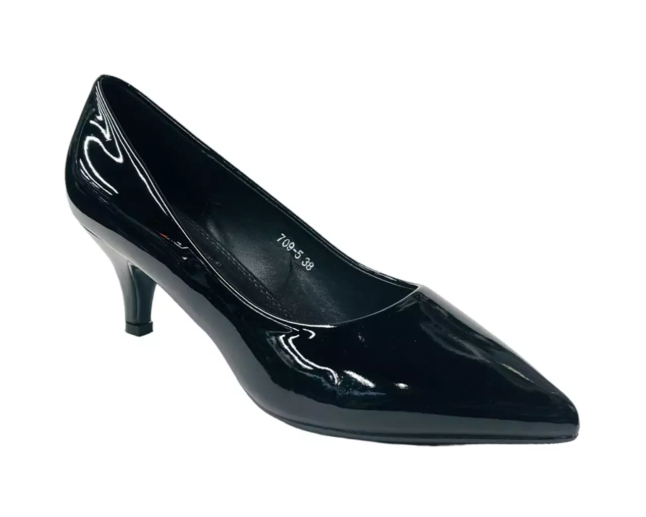 Women's Stiletto Heel Faux Patent Leather Court Shoes