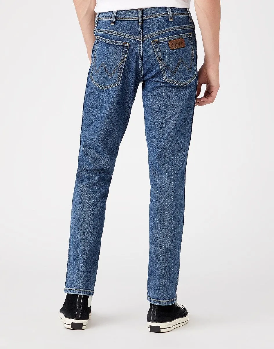 Wrangler Texas Slim Stretch Denim Jeans Stonewash