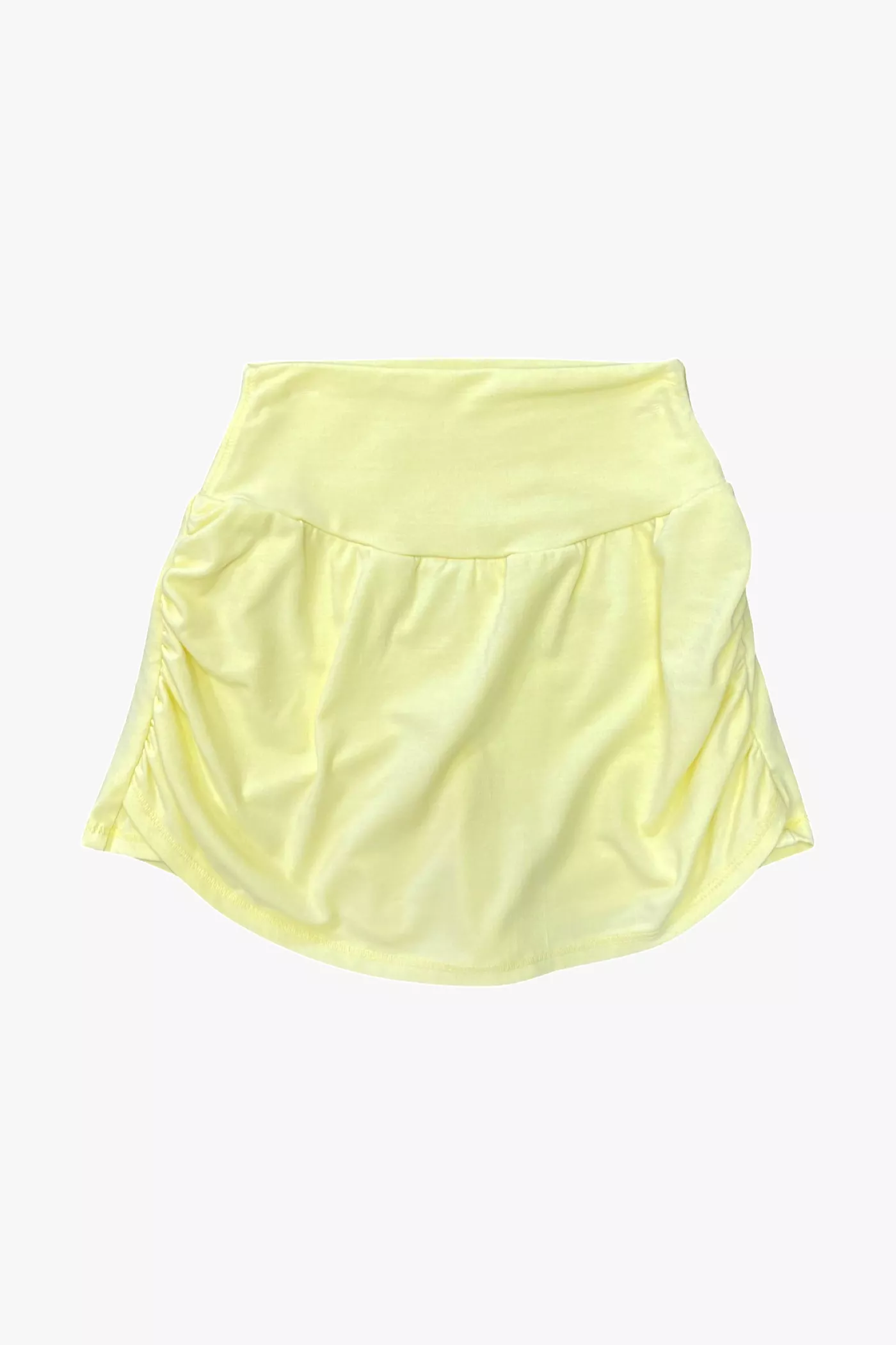 Yellow Side Gathered Skort